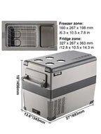 VEVOR  35L 45L 55L Car Refrigerator Mini Fridge Freezer Portable Compressor Cooler 12/24V DC 110-240V Ice Box for Camping