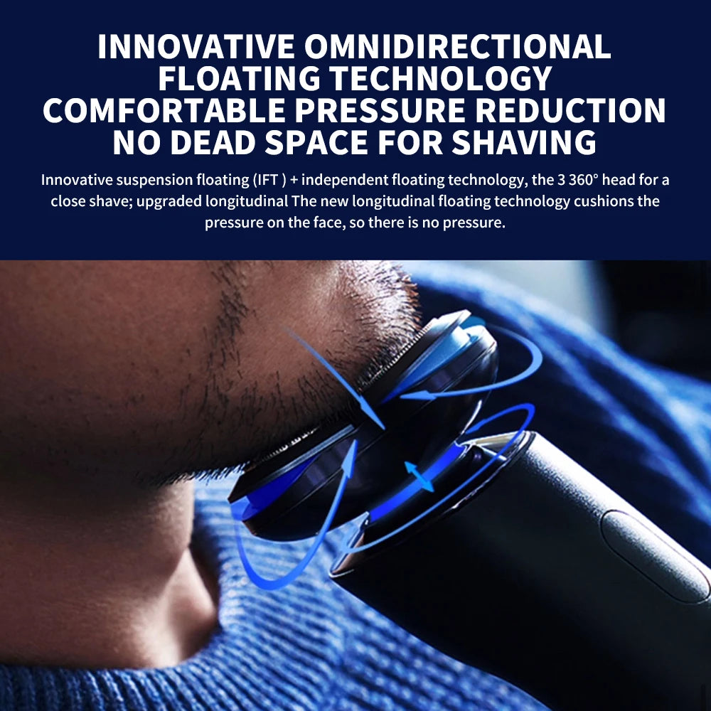 New MIJIA Electric Shaver S700 Portable Flex Razor 3 Head Shaving IPX7 Waterproof Washable Beard Trimmer Trimer Cutter 30 day