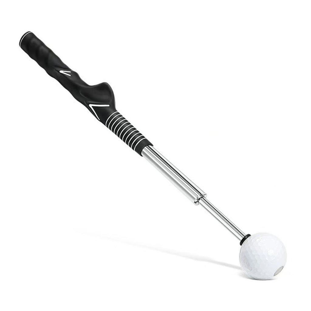 Retractable Golf Swing Training Aid Rhythm Click Sound Golf Grip Trainer Attachment for Indoor Practice Golf Accessories
