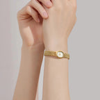 BERNY Gold Women's Watch Luxury Small Dial Ladies Gold Watch Jewelry Bracelet Quartz Lady Watch Stylish Fashion Women Watches