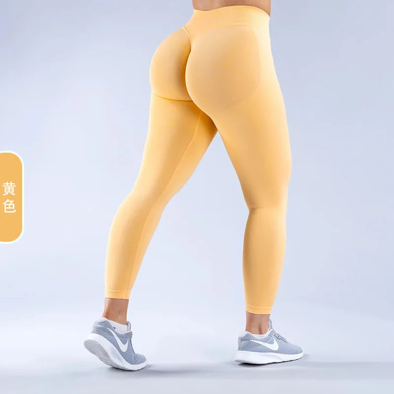Women's High Waist Seamless Yoga Leggings Tummy Control Butt Lifting Workout Pants Soft Athletic Leggings for Gym Fitnes Running