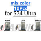 10Pcs mix color SIM SD Dual Card Phone Card Tray Holder Adapter For Samsung S23 S24 S25 Plus S23 Ultra Sim Card Drawer Slot Tray