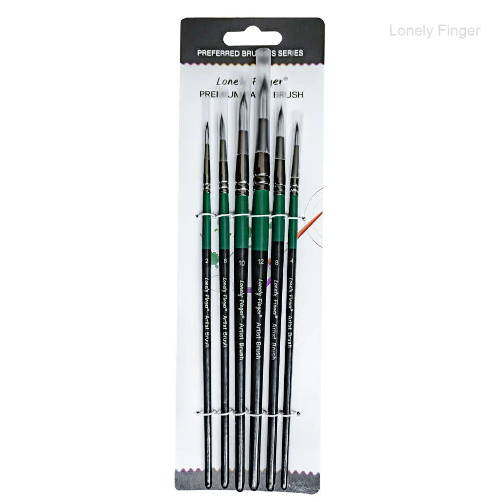6/24/30Pcs Artist Paint Brush Set for Watercolor, Acrylic, Oil and All Media, Suitable for Canvas, Paper, Ceramic, Nylon Hair, W