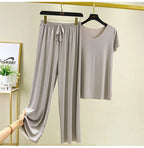 two piece set women top and pants Summer 2 piece sets womens outfits vacation 2026 new collection wide leg pants elegant casual