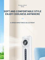 USB mini air cooler: nano spray humidification, water cooling, fast cooling, multi-speed timing, portable for office Air cooler