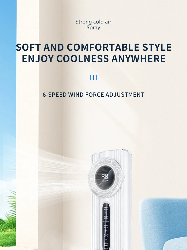 USB mini air cooler: nano spray humidification, water cooling, fast cooling, multi-speed timing, portable for office Air cooler