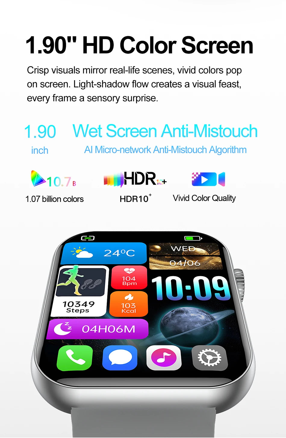 2025 New Sports Smart Watch Men Full Touch Screen Heart Rate Bluetooth Call 1.9 inch AI Voice IP68 Waterproof Smartwatch Women