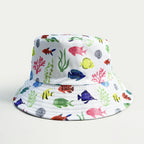 Cartoon Youthful Cool Novelty sun moon smiling face fish fisherman hat Outdoor Leisure Sunscreen Sun Hat Men Women bucket hats