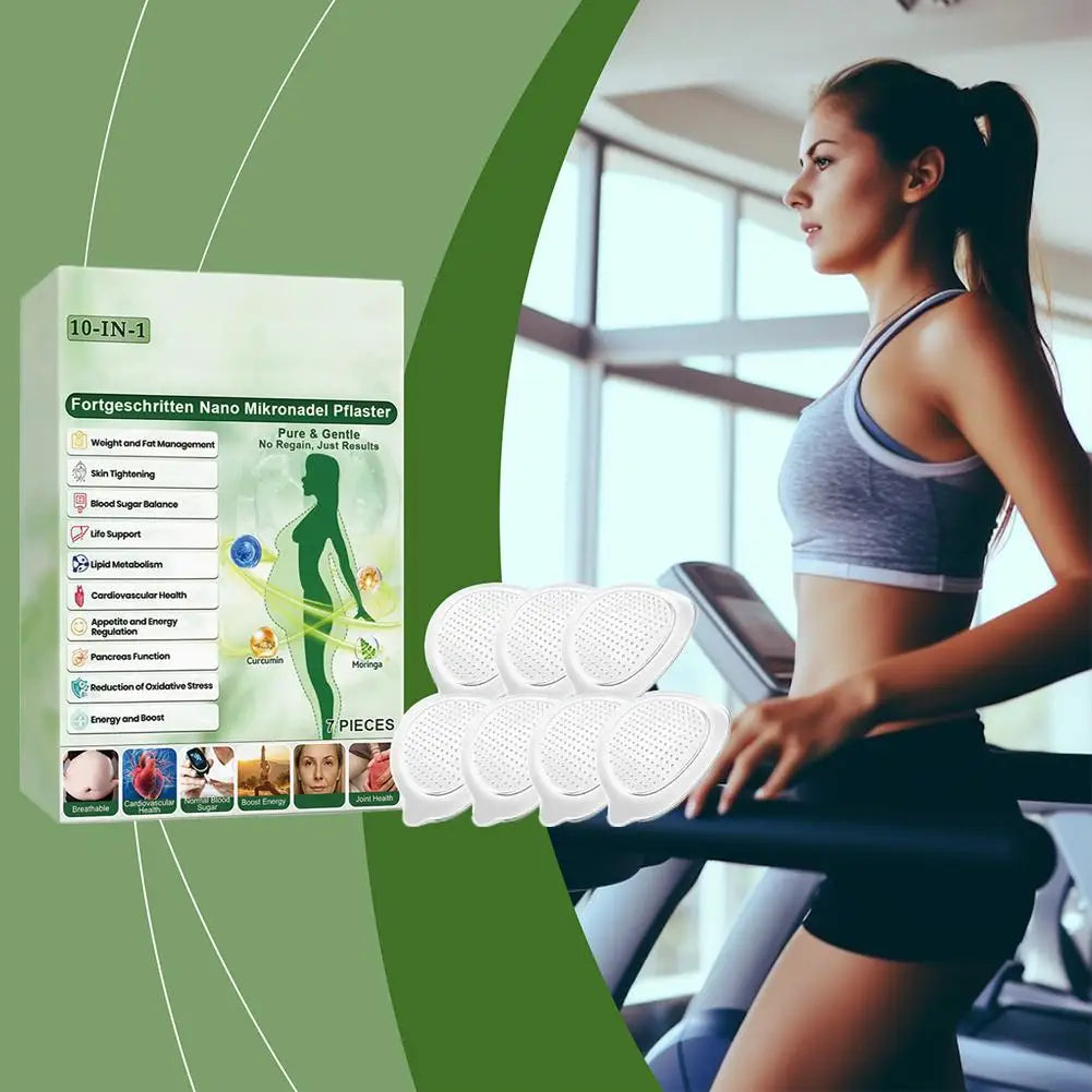 2026 Newest Nano Microneedle Firming Sticker - Moringa & Curcumin Extract, Skin Tightening, Fat Management For Women Men