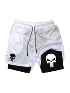 Print 2 in 1 Performance Shorts for Men Athletic Quick Dry Shorts with Phone Pocket Summer Gym Workout Running Shorts RL0302