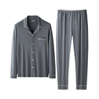 Men's Loose Fit Pajamas Set Soft Lyocell and Cotton Sleepwear Breathable Home Loungewear Cozy Comfortable Pajamas