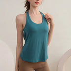 Two-piece Yoga Suit with Chest Pad with Fake Vest Sexy Running Training Beautiful Back Bra Pilates Fitness Sports Sleeveless Top
