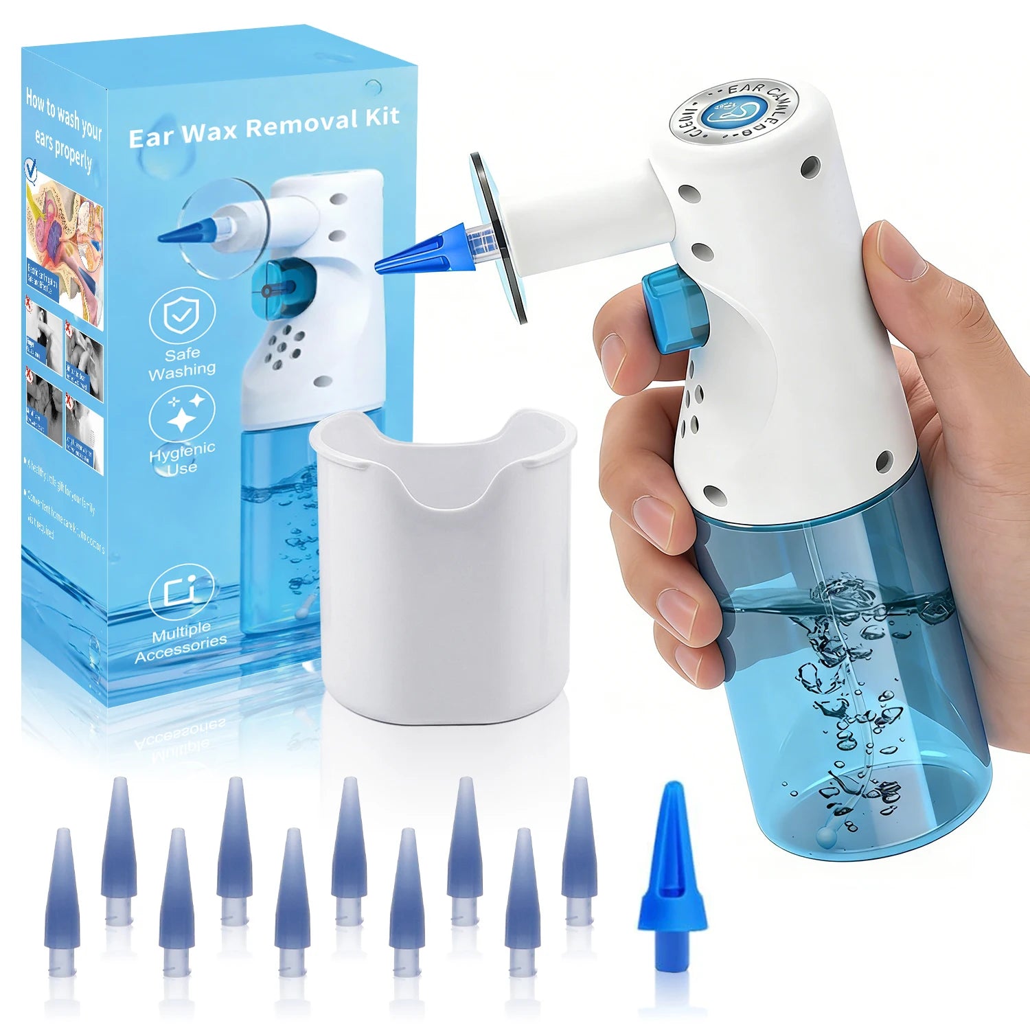 Portable Ear Wax Removal Tools Ear Irrigation Cleaner Home Ear Care Washing Cleaning Tool