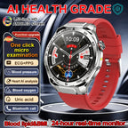ECG High-end Health Smart Watch Men Blood pressure lipids bloodoxygen Body analysis Uric acid Health Tracker Smartwatch Men lady