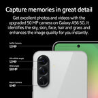 Samsung Galaxy A56 5G Smartphone 6.7inches Super AMOLED Display 120Hz Refresh Rate 50MP Rear Camera 5000mAh Battery 8GB 256GB