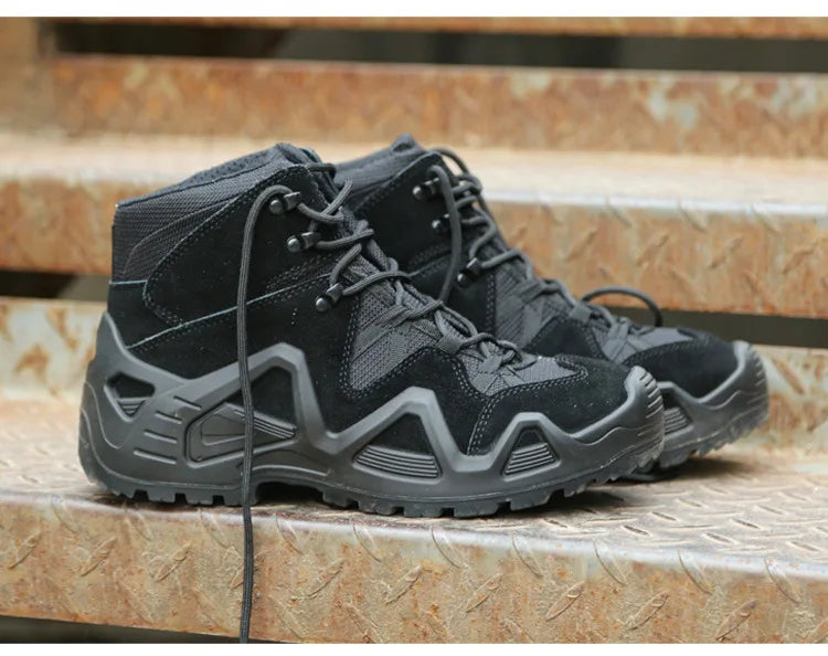 Men Casual Hunting Ankle Boots Outdoor Tactical Hiking Man Boot  Hunting Work Boots for Motorcycle Shoes Botas Militares