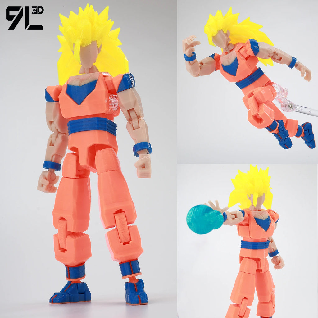 9L3D Printed Dragon Ball Son Goku Vegeta Beerus Frieza Anime Lucky13 Dummy13 Titan13 Action Figures Multi-Jointed Movable Toys