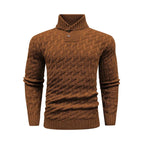 Men's Sweater Spring Shawl Collar Pullover Solid Color Sweater Casual Cable Knit Button-Up Pullover High Quality Tops US Size