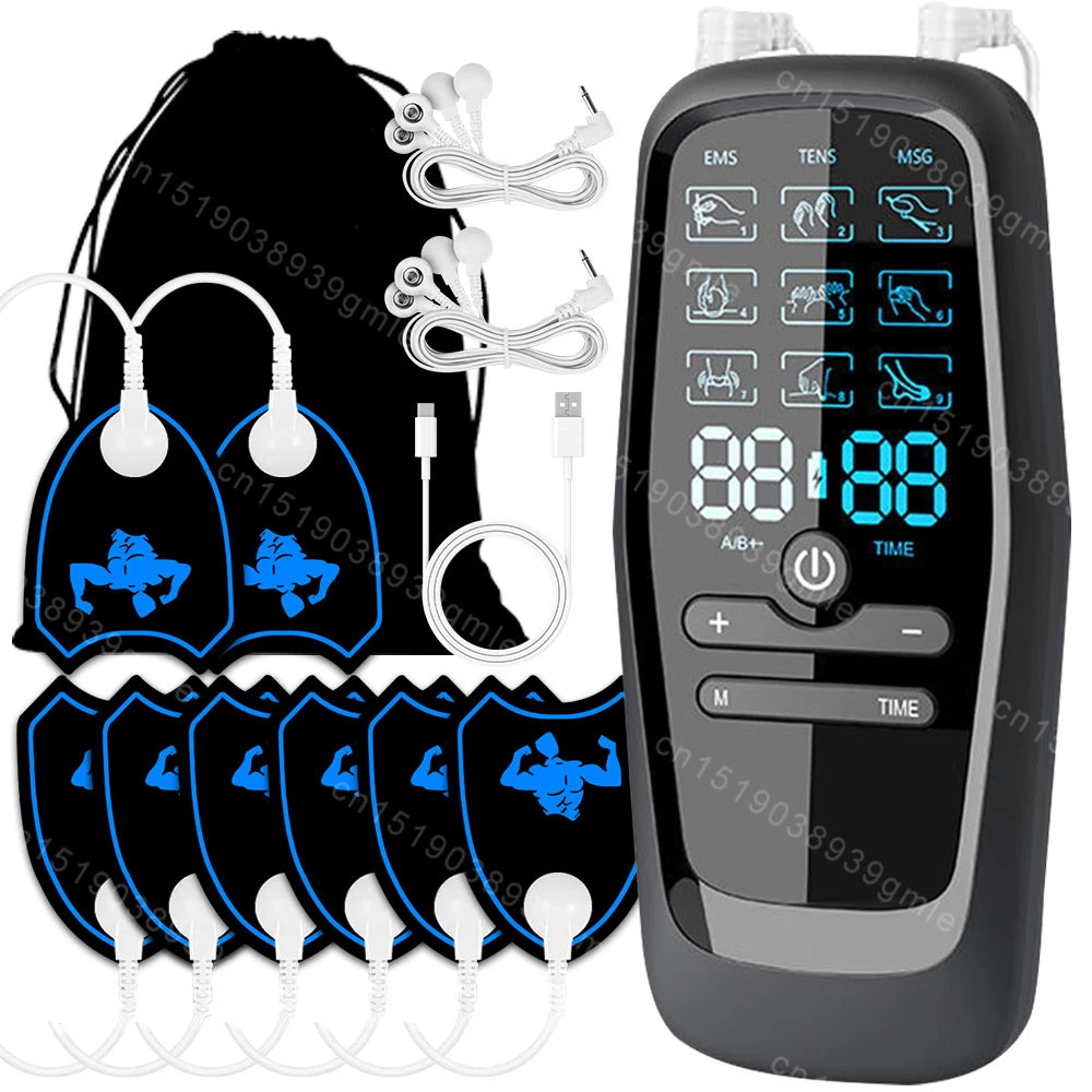 Ems Eletric Muscle Stimulator Therapy High-Frequency Tens Muscle Stimulator Physiotherapy Pulse Body Massager Slimming Machine
