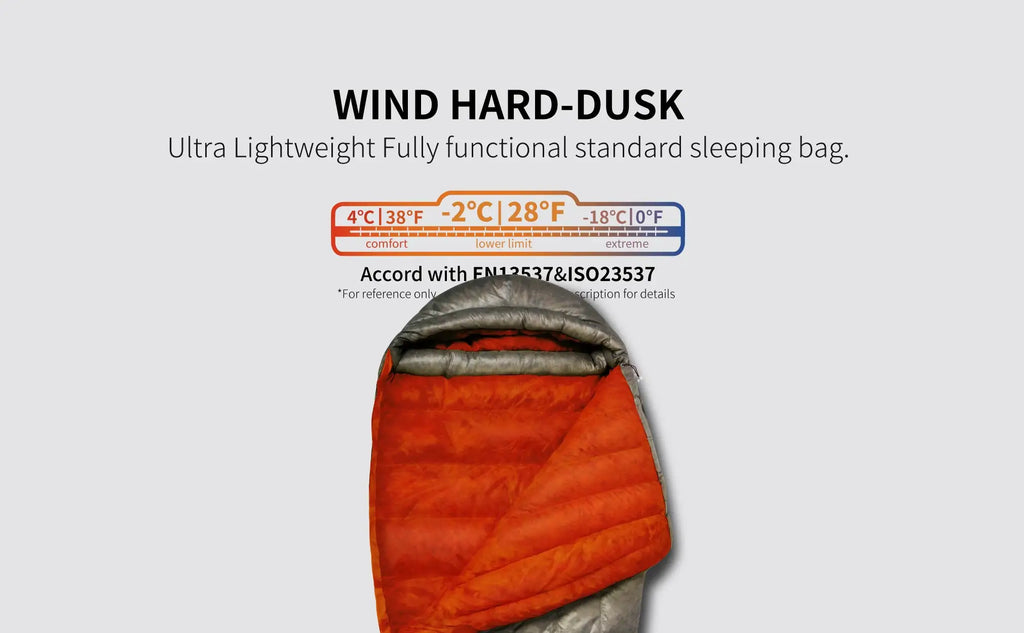 AEGISMAX Wind Hard Dusk Upgrade 7D Nylon DWR 800FP Ultra Dry Down Pro Ultralight Sleeping Bag Camping and Hiking for Men & Women