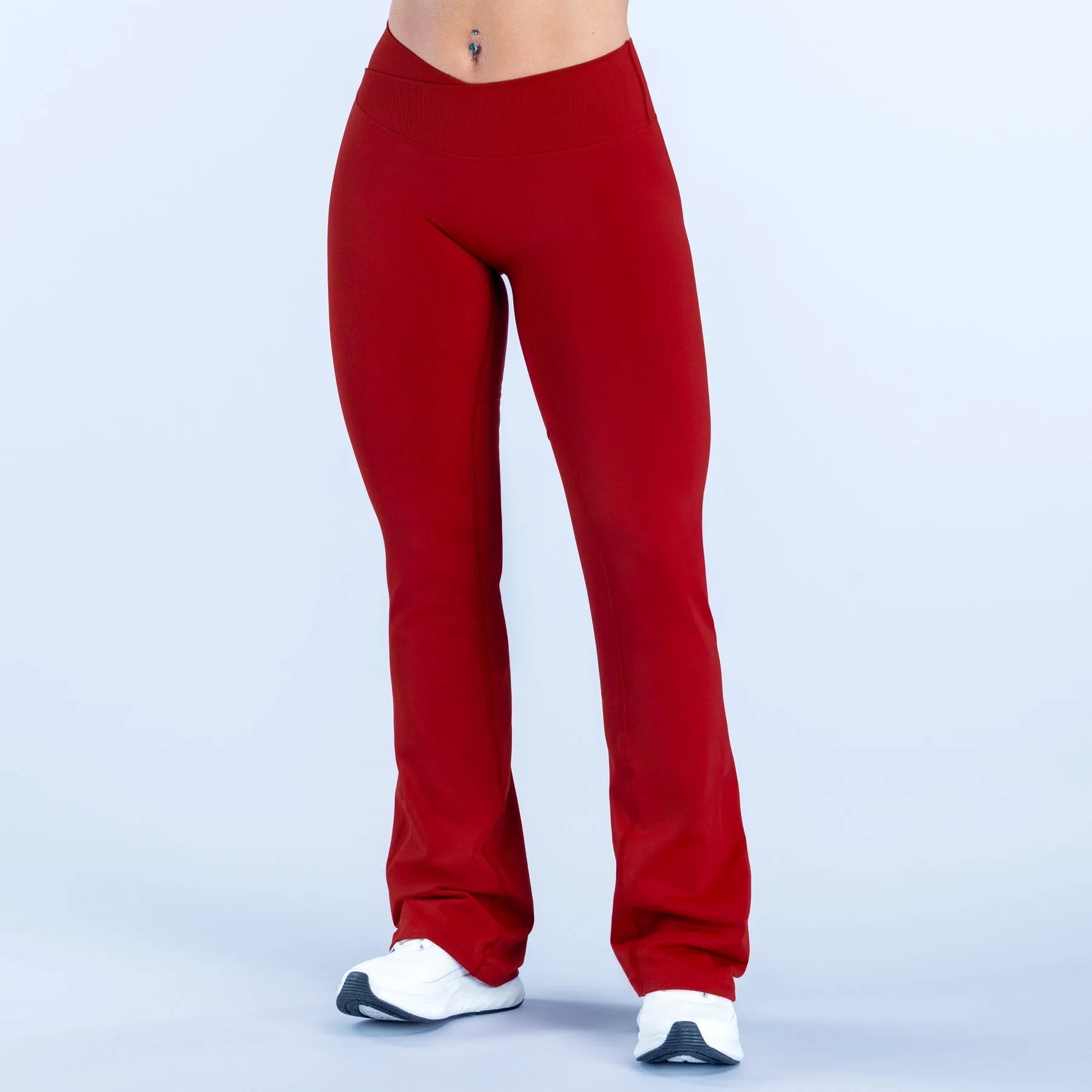 NCLAGEN Vision Flares Women's Gym Fashion Yoga Pants Front Cross High Waist Seamless Sports Leggings Fitness Wide-leg Trousers