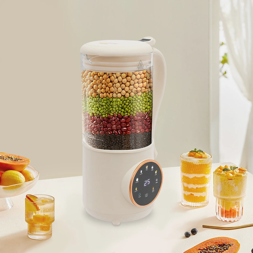 1.4L Nut Milk Maker Machine 1400ML Juicer Soy Milk Machine with 16 Blades for Homemade Plant Oats Almond Cereal Drinks