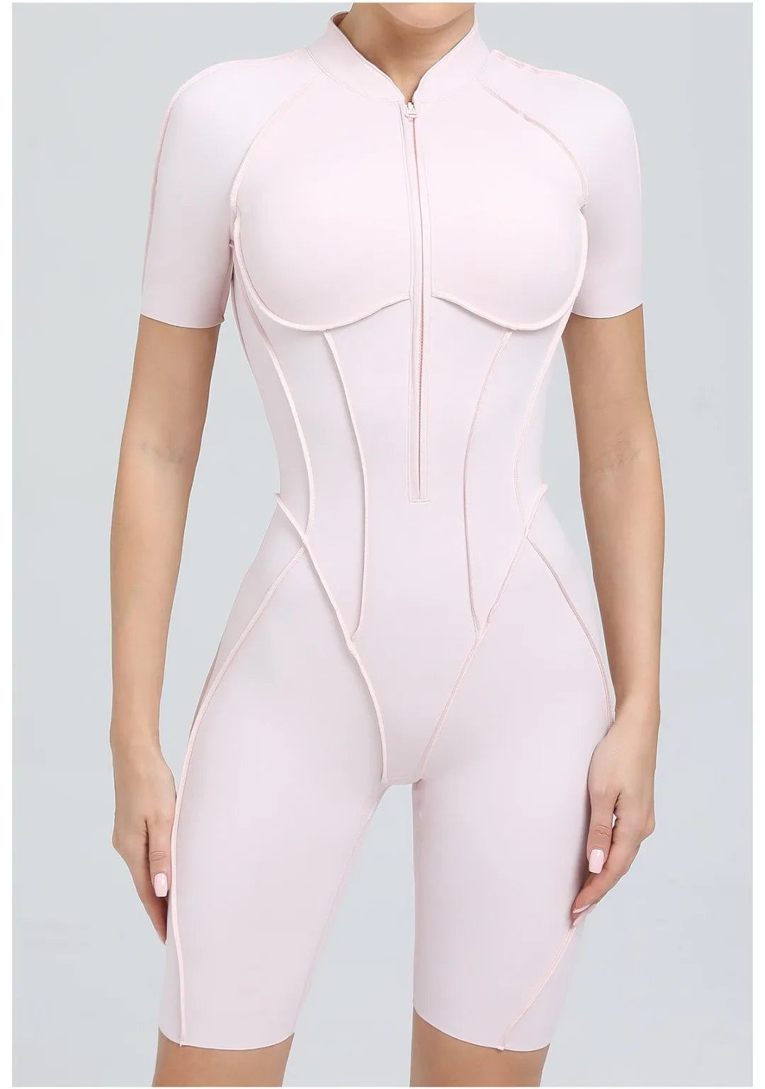 Women's Yoga Jumpsuit Hip Lift Sports Fitness Removable Padding Backless Zipper Leggings One-Piece Running Workout Gym Jumpsuit