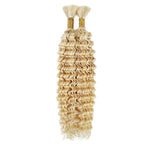 P4/27 Highligt Deep Wave Bulk Human Hair Braiding Blonde Curly Brazilian Human Hair Extensions for Micro Braiding No Weft