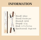 Qibest 2-In-1 Freckle Pen with Gourd-Shaped Head, Natural and Realistic, Sweat-Proof, Double-Ended Stamp Dot Pen Cosmetic Stick