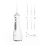 SEJOY Water Flosser Irrigator Dental Teeth Whitening strips Portable 230ML Tank 5 Modes 8 Jet Tips Washing Machine for Home