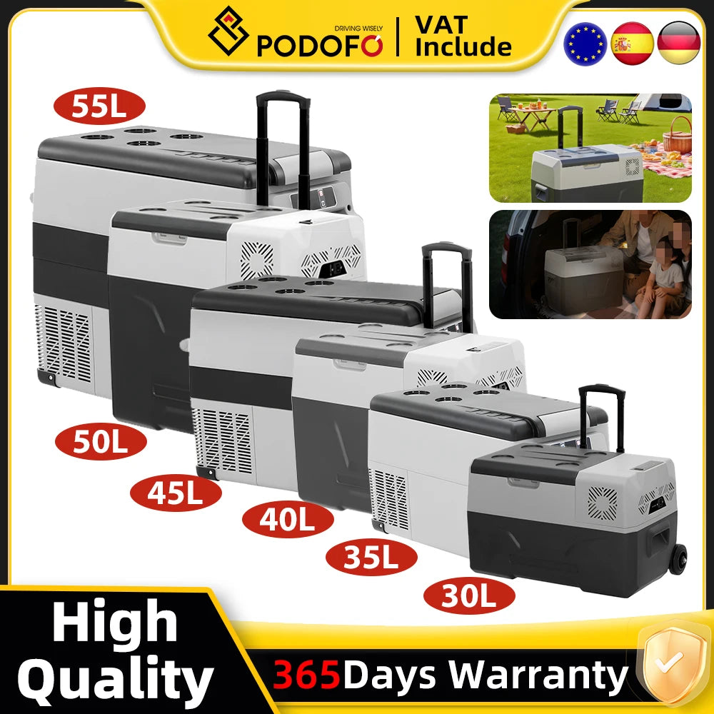 30L 35L 40L 45L 50L 55L Car Refrigerator DC 12V/24V Car Freezer Fridge -4℉~68℉ RV Portable Compressor Cooler Camping Travel Image principale du produit