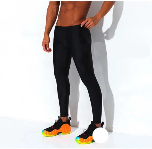 Man Quick drying sun protection pure black letter diving and surfing waterproof female capris nylon hot spring swimming pants