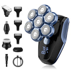 Sejoy 6-in-1 7D Head Shavers for Bald Men Electric Razor with Nose Hair Trimmer Waterproof Multifunctional Men Grooming Kit