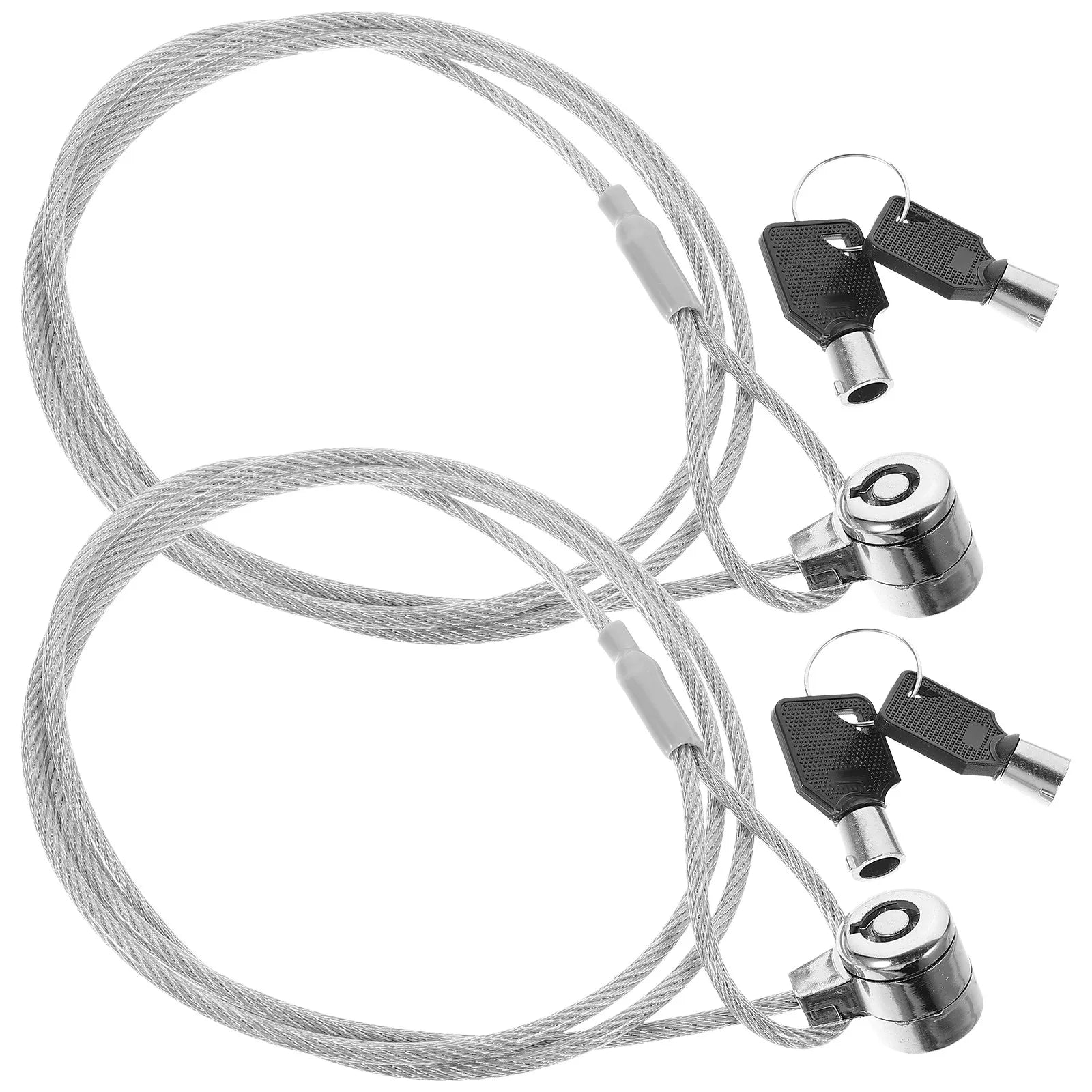 2Sets Security Hardware Cable Lock 6Ft Keyed Laptop Locking Cable for Notebook Pc Monitor Anti-Theft Device with Smooth Rotating Image principale du produit