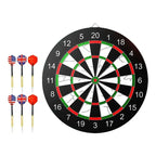 Pro Flocking Dartboard 15-Inch Tournament Indoor Hanging Target Game with 6 Darts - Stable Board for Christmas Birthday Parties