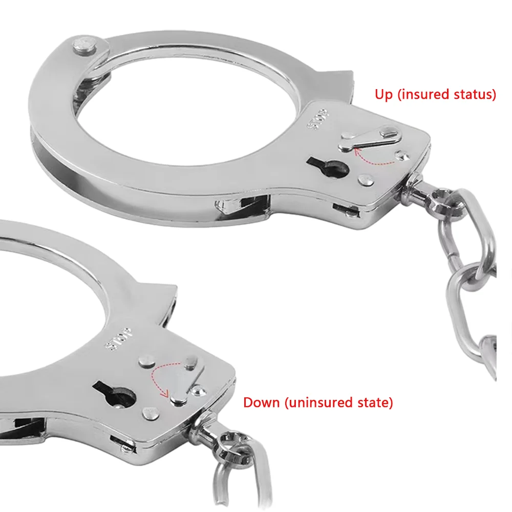 DUTRIEUX Stainless Steel Handcuffs BDSM Bondage Set Adjustable Metal Ankle Cuffs Chain Fetish Restraints Sex Toys For Couples Secondary image