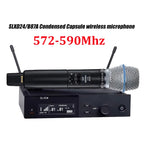 SLXD Microfone 500/600/800MHZ Wireless Microphone System 4pin Headset KSM8/Beta58 Professional Audio Equipment For Stage Karaoke