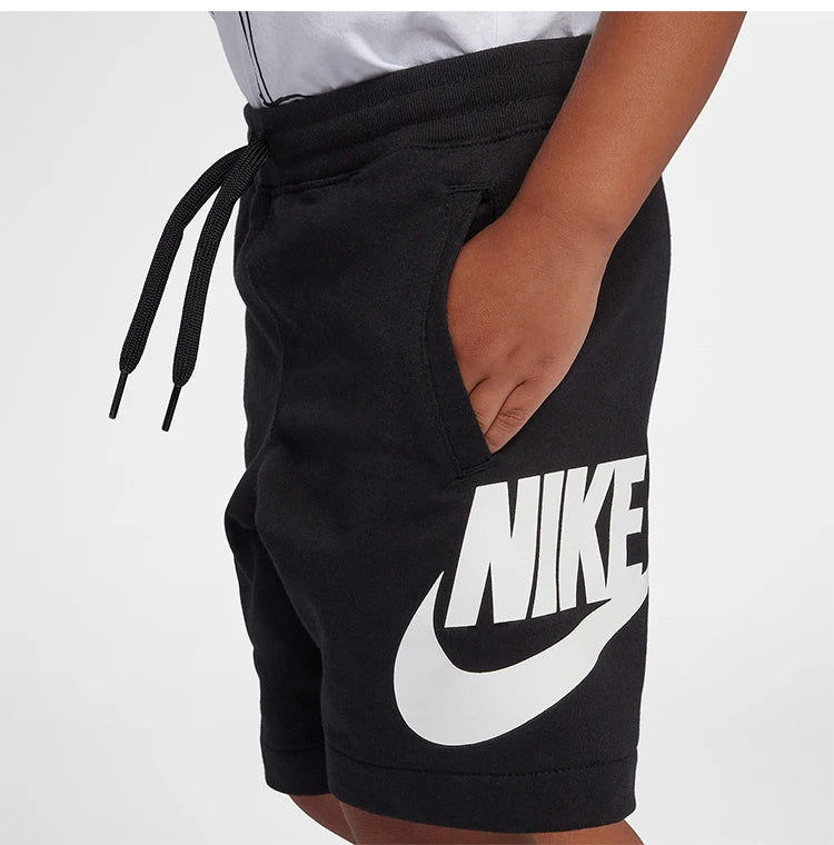 Nike genuine summer children's retro sports logo printed straight leg shorts HA5017-023