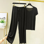 two piece set women top and pants Summer 2 piece sets womens outfits vacation 2026 new collection wide leg pants elegant casual