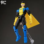 9L3D Superhero Team Invincible Boy Heroes Action Figure Lucky13 Dummy13 Multi-Colored T13 Multi-Jointed Collectible Toys Titan13