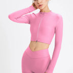3 Piece Tracksuit Set - Jacket + Push Up Sports Bra + High Waist Leggings, Gym Workout Activewear Training, Yoga, Fitness Women