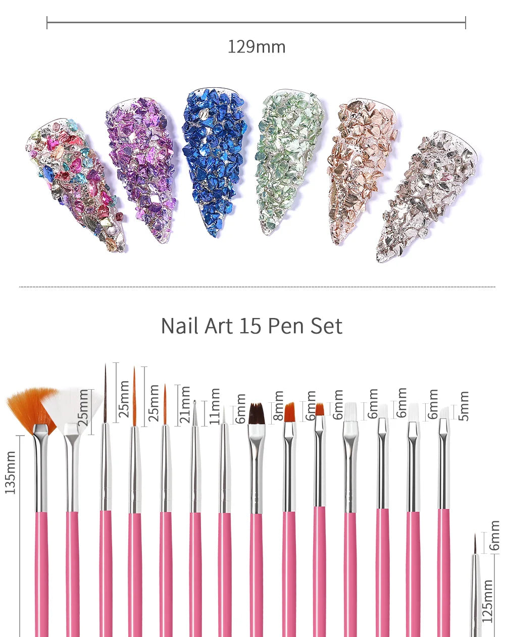 Manicure Set for Nail Sequin Kit Nail Care Accessories Set Nail Art Pen Brush Nails Accessories Manicure Tools