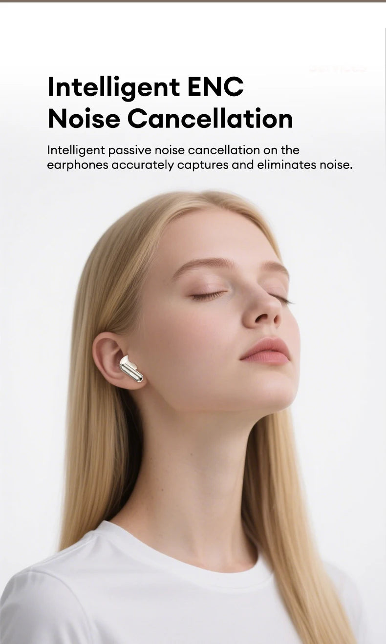 Choice Lenovo LE208 Wireless Leather Earphones Bluetooth 6.0 ENC Earphones Noise Reduction Headphone Low Latency Gaming Headset