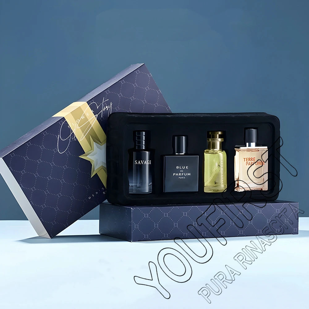 Luxury Brand Perfume Men Cologne 100ml Parfums Homme Gift Box 4Pcs Set Perfumes Masculinos Natural Floral Fruity Scent Spray Secondary image