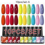 10/12PCS/SET Cat Magnetic Gel Nail Polish Set 9D Reflective Glitter Gel Semi Permanent UV Gel Soak Off Sparkling Nail Art Kits