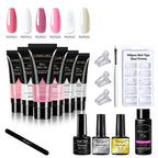 limegirl 15ml Extension Nail Gel Set 6W LED Lamp Full Manicure Set Finger Extend Mold Nail Kit All For Quick Extension Tool Kit
