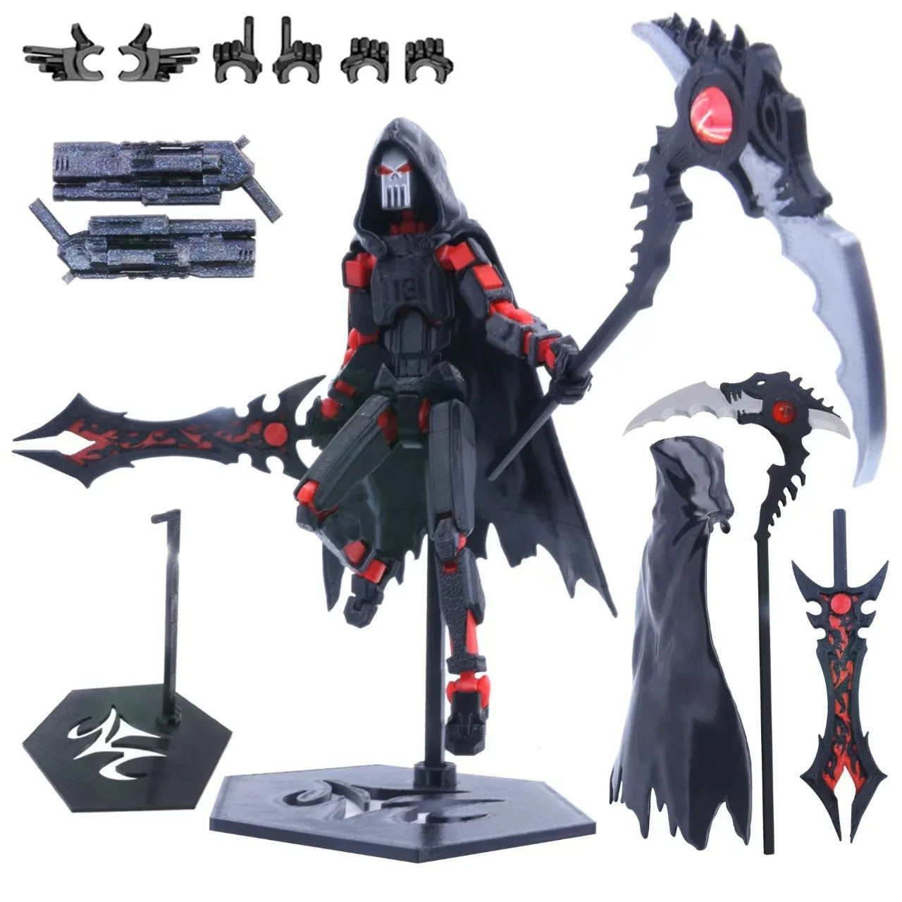 T13 Action Figure 3D Printed Multi-Jointed Movable Titan 13 Lucky Dummy Nova Robot Action Figure Desktop Assembly Completed Gift