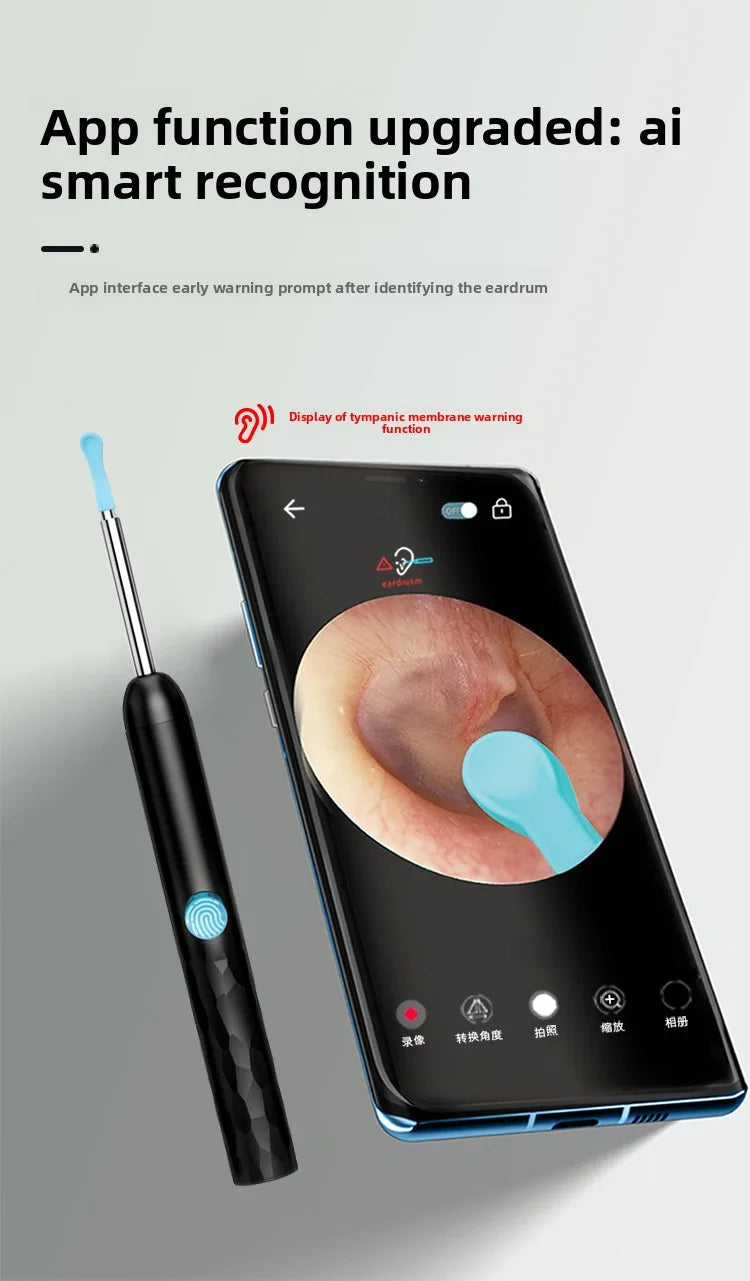 Visual Ear Wax Cleaner with Camera Safe Earwax Removal Endoscope with 5M Camera Luminous Otoscope Ear Cleaning Tools Ear Care