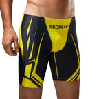 Men's Quick-Dry Boxer Brief Swimming Trunks with Waist Tie for Surfing Beach Sand Thermal Swimming Shorts