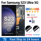 6.8“ Super AMOLED For Samsung Galaxy S23 Ultra S918 LCD Display Touch Screen Digitizer Assembly Support fingerprint and S-Pen